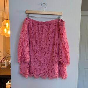 Jessica Simpson Pink Lace Blouse